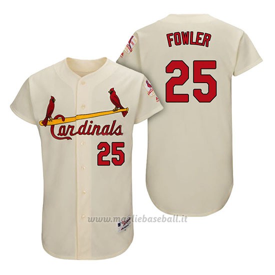 Maglia Baseball Uomo St. Louis Cardinals Dexter Fowler Crema 1967 Turn Back The Clock Autentico